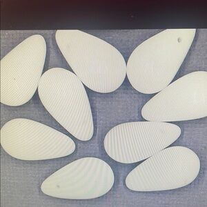 60 Beads Elegant White Teardrop Earrings